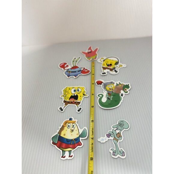 SpongeBob SquarePants 7pc Vinyl Stickers Set Cartoon Water Bottle Laptop Decals - Picture 3 of 5